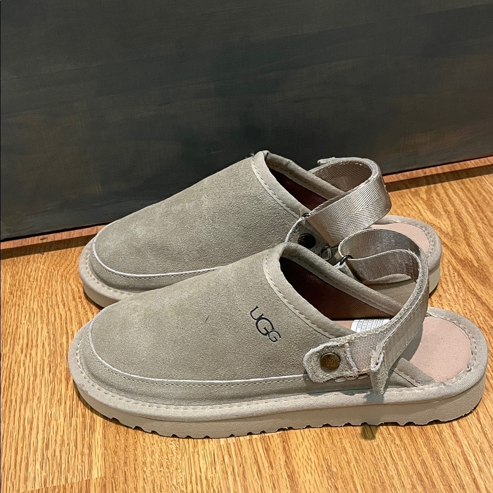 UGG Kids Suede Slippers - Light Gray